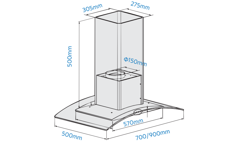 Hút mùi kính cong Zelmann ZM-HC335NANO - Ảnh 3
